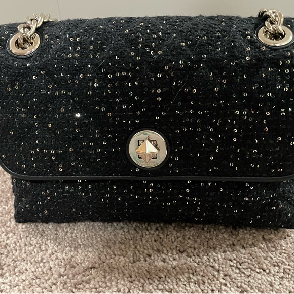 Black Sparkle Kate Spade purse. Used one bought new complete with dust bag. - Picture 4 of 4